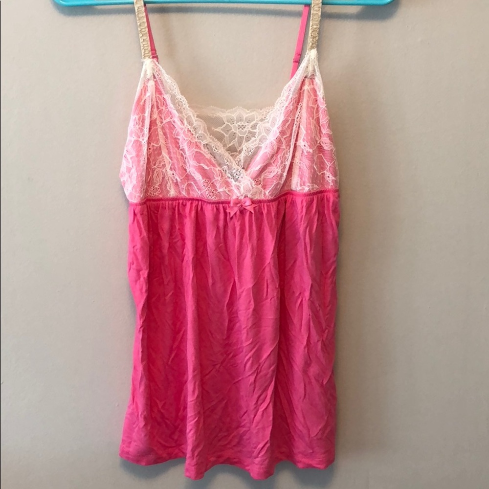 Pink / lace lingerie top NWT